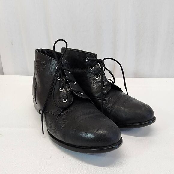 Ariat Jessie Black Leather Ankle Roper Western Cowgirl Boots Size: 8M - Picture 1 of 9